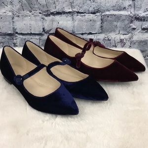 Marc Fisher Crushed Velvet Pointy Flats 08440